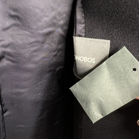 Retail $500 BONOBOS The Italian Wool Topcoat Tuxedo in Navy /Black size EU 36 R - Picture 9 of 12